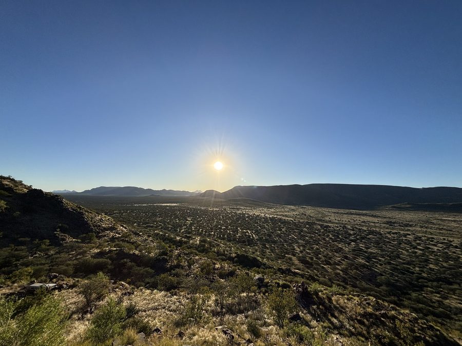 Evening sun over the wide plains of Ibenstein